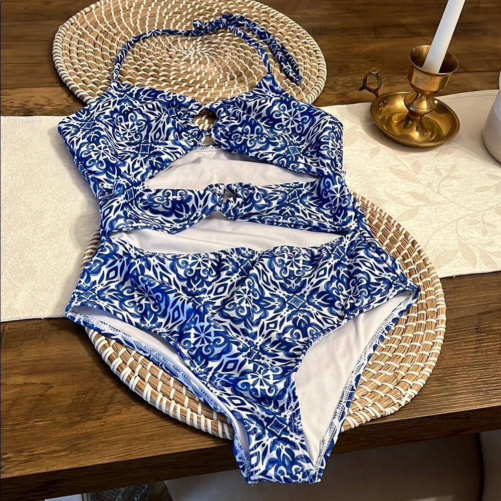 Maar Blue Patterned Swimsuit